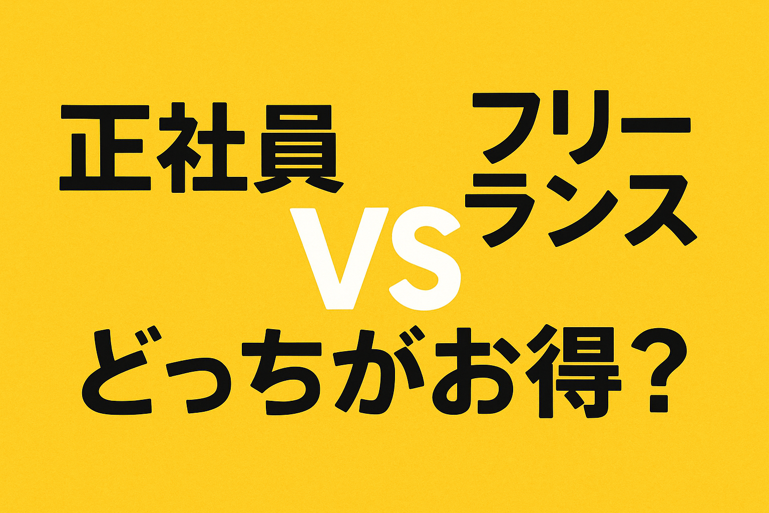 正社員 フリーランス どっち